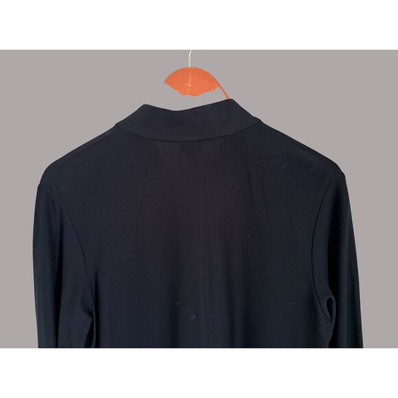 Eileen Fisher Cardigan Sweater minimalist Black Zip-Front Long Sleeve Top PS - Picture 5 of 6